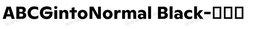 ABCGintoNormal Black字体转换